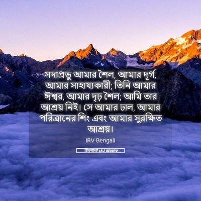 Picture 05 - গীতমালা 18:2 BENIRV - সদাপ্রভুু আমার - Bible Verse Picture
