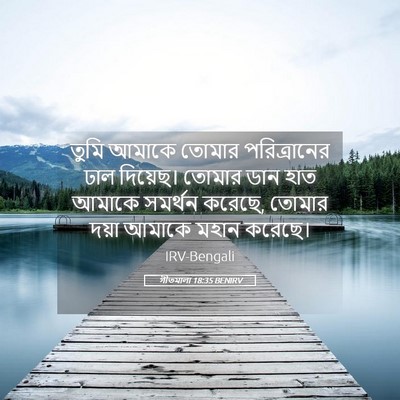 Picture 05 - গীতমালা 18:35 BENIRV - তুমি আমাকে তোমার - Bible Verse Picture