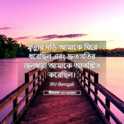 Picture 05 - গীতমালা 18:4 BENIRV - মৃত্যুর দড়ি - Bible Verse Picture