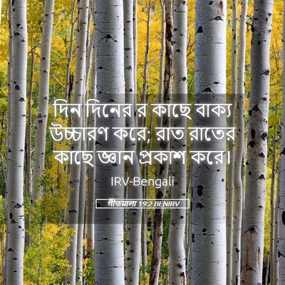 Picture 05 - গীতমালা 19:2 BENIRV - দিন দিনের র কাছে - Bible Verse Picture