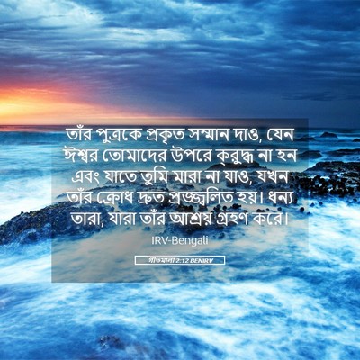 Picture 05 - গীতমালা 2:12 BENIRV - তাঁর পুত্রকে - Bible Verse Picture