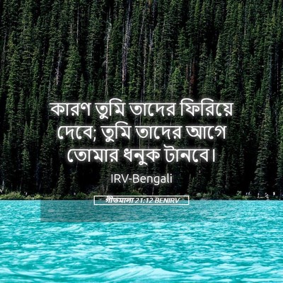 Picture 05 - গীতমালা 21:12 BENIRV - কারণ তুমি তাদের - Bible Verse Picture