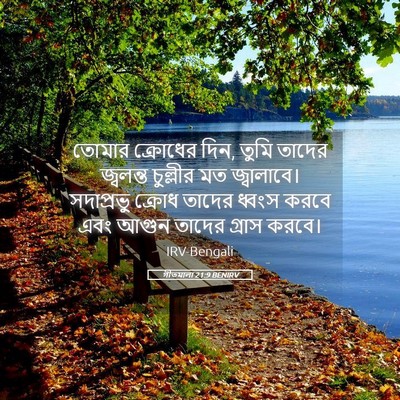 Picture 05 - গীতমালা 21:9 BENIRV - তোমার ক্রোধের দিন, - Bible Verse Picture