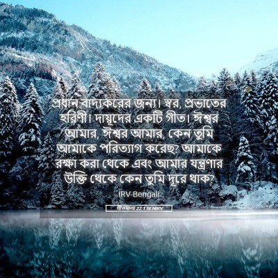 Picture 05 - গীতমালা 22:1 BENIRV - প্রধান বাদ্যকরের - Bible Verse Picture