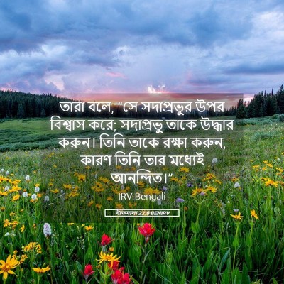Picture 05 - গীতমালা 22:8 BENIRV - তারা বলে, “সে - Bible Verse Picture