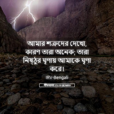 Picture 05 - গীতমালা 25:19 BENIRV - আমার শত্রুদের - Bible Verse Picture