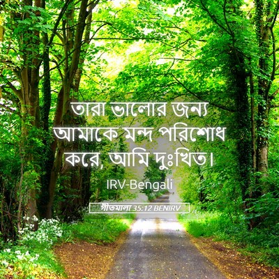 Picture 05 - গীতমালা 35:12 BENIRV - তারা ভালোর জন্য - Bible Verse Picture