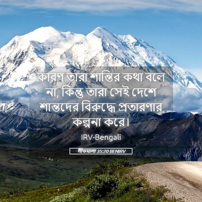 Picture 05 - গীতমালা 35:20 BENIRV - কারণ তারা শান্তির - Bible Verse Picture