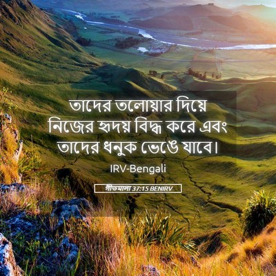 Picture 05 - গীতমালা 37:15 BENIRV - তাদের তলোয়ার - Bible Verse Picture