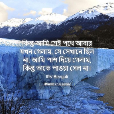 Picture 05 - গীতমালা 37:36 BENIRV - কিন্তু আমি সেই পথে - Bible Verse Picture