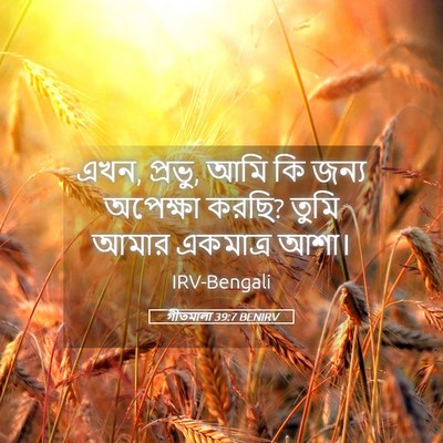 Picture 05 - গীতমালা 39:7 BENIRV - এখন, প্রভু, আমি কি - Bible Verse Picture