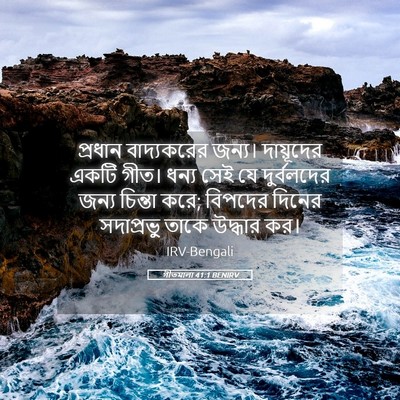 Picture 05 - গীতমালা 41:1 BENIRV - প্রধান বাদ্যকরের - Bible Verse Picture