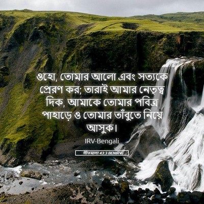 Picture 05 - গীতমালা 43:3 BENIRV - ওহো, তোমার আলো এবং - Bible Verse Picture