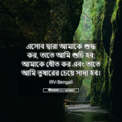 Picture 05 - গীতমালা 51:7 BENIRV - এসোব দ্বারা আমাকে - Bible Verse Picture