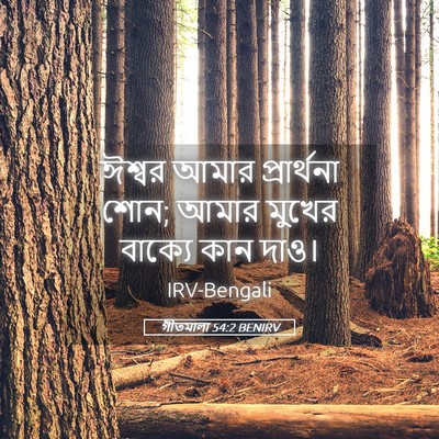 Picture 05 - গীতমালা 54:2 BENIRV - ঈশ্বর আমার - Bible Verse Picture