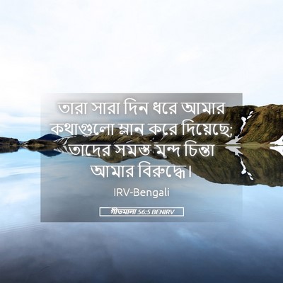 Picture 05 - গীতমালা 56:5 BENIRV - তারা সারা দিন ধরে - Bible Verse Picture