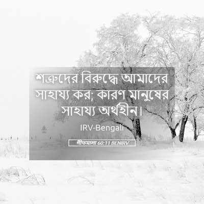 Picture 05 - গীতমালা 60:11 BENIRV - শত্রুদের বিরুদ্ধে - Bible Verse Picture