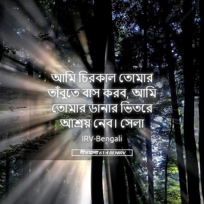 Picture 05 - গীতমালা 61:4 BENIRV - আমি চিরকাল তোমার - Bible Verse Picture