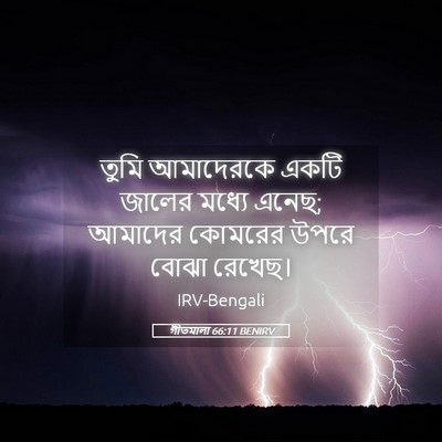 Picture 05 - গীতমালা 66:11 BENIRV - তুমি আমাদেরকে - Bible Verse Picture