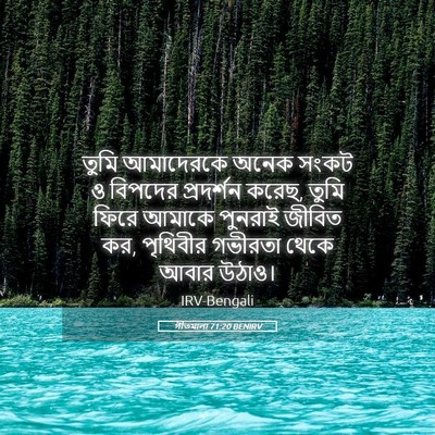 Picture 05 - গীতমালা 71:20 BENIRV - তুমি আমাদেরকে - Bible Verse Picture