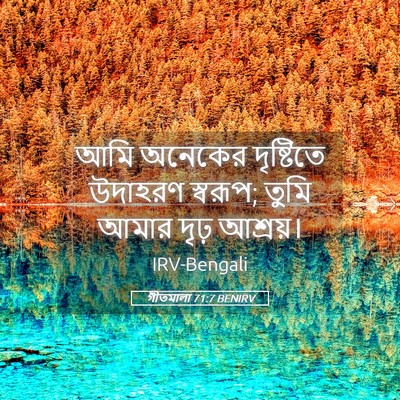 Picture 05 - গীতমালা 71:7 BENIRV - আমি অনেকের - Bible Verse Picture