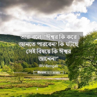 Picture 05 - গীতমালা 73:11 BENIRV - তারা বলে, “ঈশ্বর কি - Bible Verse Picture