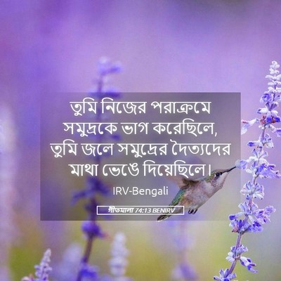 Picture 05 - গীতমালা 74:13 BENIRV - তুমি নিজের - Bible Verse Picture