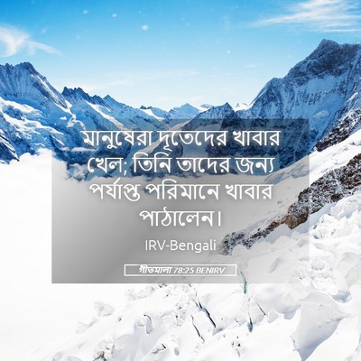 Picture 05 - গীতমালা 78:25 BENIRV - মানুষেরা দূতেদের - Bible Verse Picture