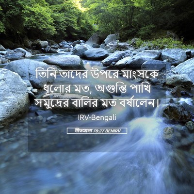 Picture 05 - গীতমালা 78:27 BENIRV - তিনি তাদের উপরে - Bible Verse Picture
