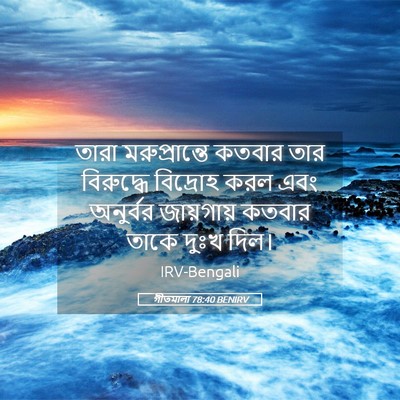 Picture 05 - গীতমালা 78:40 BENIRV - তারা মরুপ্রান্তে - Bible Verse Picture