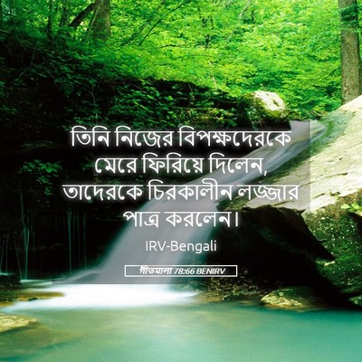 Picture 05 - গীতমালা 78:66 BENIRV - তিনি নিজের - Bible Verse Picture