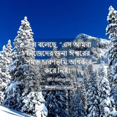 Picture 05 - গীতমালা 83:12 BENIRV - এরা বলেছে, “এস আমরা - Bible Verse Picture
