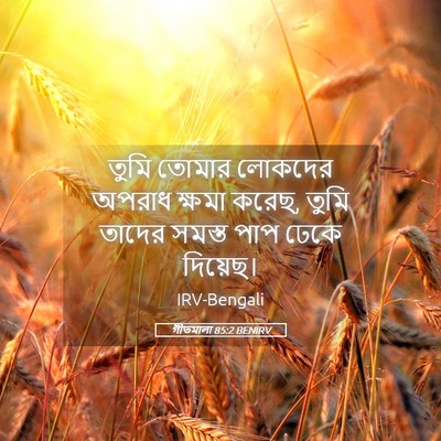 Picture 05 - গীতমালা 85:2 BENIRV - তুমি তোমার লোকদের - Bible Verse Picture