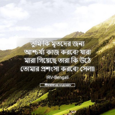 Picture 05 - গীতমালা 88:10 BENIRV - তুমি কি মৃতদের - Bible Verse Picture
