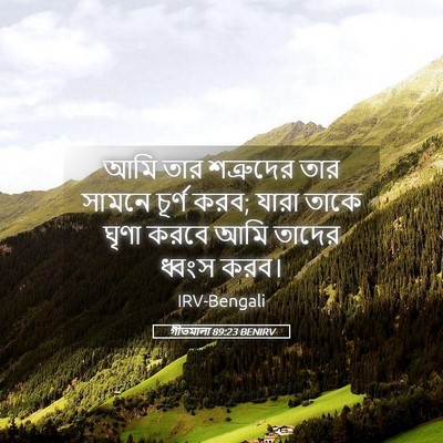 Picture 05 - গীতমালা 89:23 BENIRV - আমি তার শত্রুদের - Bible Verse Picture