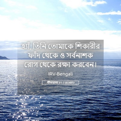 Picture 05 - গীতমালা 91:3 BENIRV - হ্যাঁ, তিনি তোমাকে - Bible Verse Picture