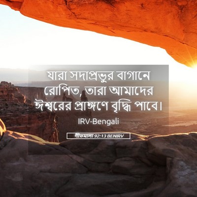 Picture 05 - গীতমালা 92:13 BENIRV - যারা সদাপ্রভুুর - Bible Verse Picture