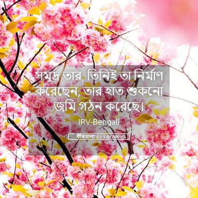 Picture 05 - গীতমালা 95:5 BENIRV - সমুদ্র তার, তিনিই - Bible Verse Picture