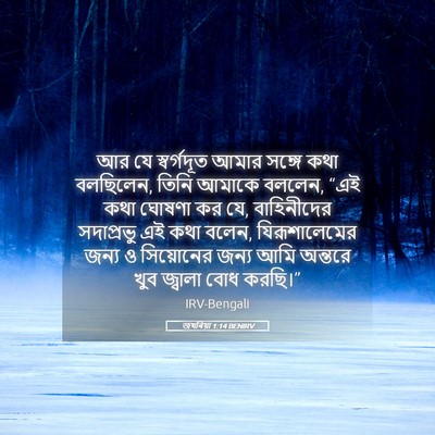 Picture 05 - জখৰিয়া 1:14 BENIRV - আর যে স্বর্গদূত - Bible Verse Picture