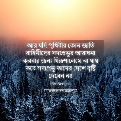 Picture 05 - জখৰিয়া 14:17 BENIRV - আর যদি পৃথিবীর কোন - Bible Verse Picture