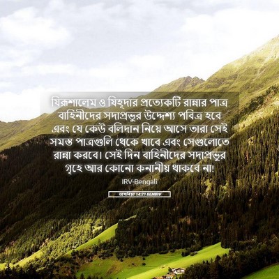 Picture 05 - জখৰিয়া 14:21 BENIRV - যিরূশালেম ও - Bible Verse Picture