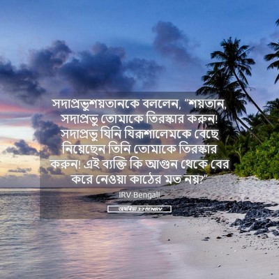 Picture 05 - জখৰিয়া 3:2 BENIRV - সদাপ্রভুশয়তানকে - Bible Verse Picture