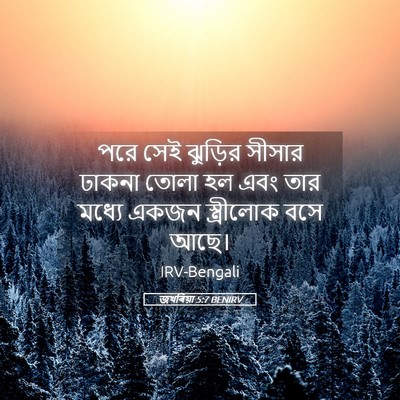 Picture 05 - জখৰিয়া 5:7 BENIRV - পরে সেই ঝুড়ির - Bible Verse Picture