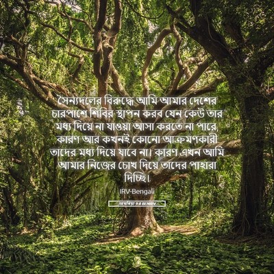 Picture 05 - জখৰিয়া 9:8 BENIRV - সৈন্যদলের - Bible Verse Picture