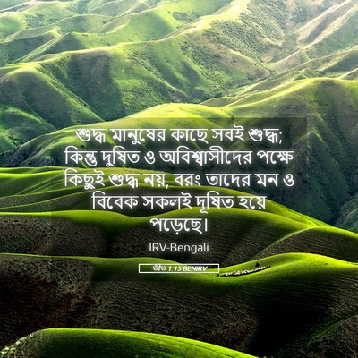 Picture 05 - তীত 1:15 BENIRV - শুদ্ধ মানুষের - Bible Verse Picture