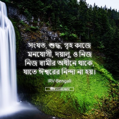 Picture 05 - তীত 2:5 BENIRV - সংযত, শুদ্ধ, গৃহ - Bible Verse Picture