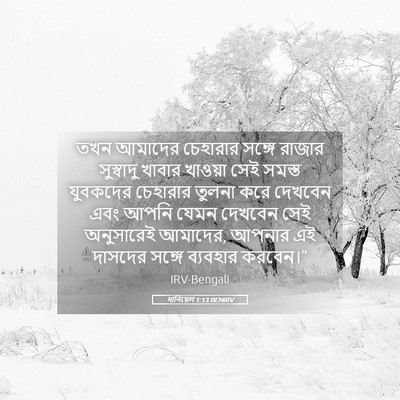 Picture 05 - দানিয়েল 1:13 BENIRV - তখন আমাদের - Bible Verse Picture