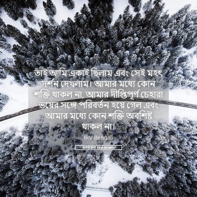 Picture 05 - দানিয়েল 10:8 BENIRV - তাই আমি একাই ছিলাম - Bible Verse Picture