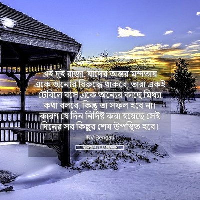 Picture 05 - দানিয়েল 11:27 BENIRV - এই দুই রাজা, যাদের - Bible Verse Picture