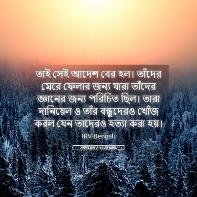 Picture 05 - দানিয়েল 2:13 BENIRV - তাই সেই আদেশ বের - Bible Verse Picture